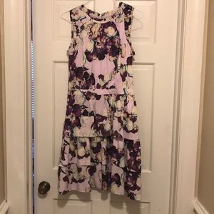 Banana Republic EUC Size 8 floral purple dress